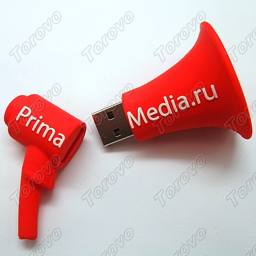 深圳市思正電子(正益通)U盤定制廠家是專業的U盤開模廠 為primamedia公司定做開模喇叭U盤