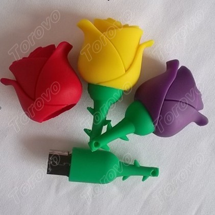 時尚浪漫禮品玫瑰花U盤情人節定制
