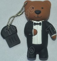 卡通造型的禮服熊U盤企業(yè)廣告送禮