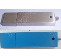 不銹鋼小精靈U盤 銀藍多色版小U