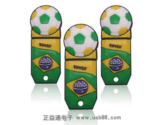 巴西足球獎杯U盤，PVC優盤