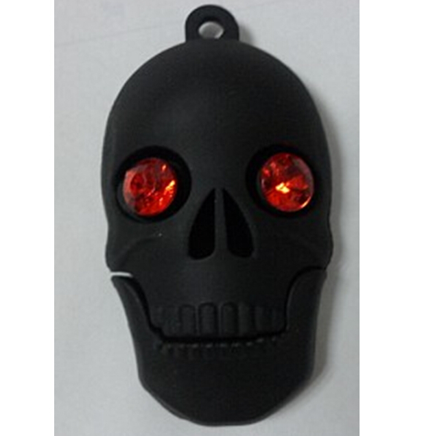 骷髏頭U盤,PVC材質，怕么